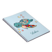 bunte wasserschildkrote, personalisiert ノートブック (右側)