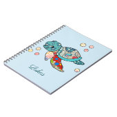 bunte wasserschildkrote, personalisiert ノートブック (左側)