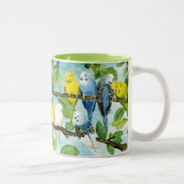 Bunte Wellensittiche | Zweifarbige Tasse ツートーンマグカップ