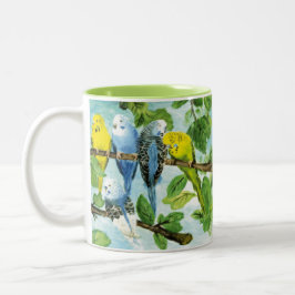 Bunte Wellensittiche | Zweifarbige Tasse ツートーンマグカップ