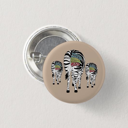 bunte Zebras 缶バッジ (正面&裏面)