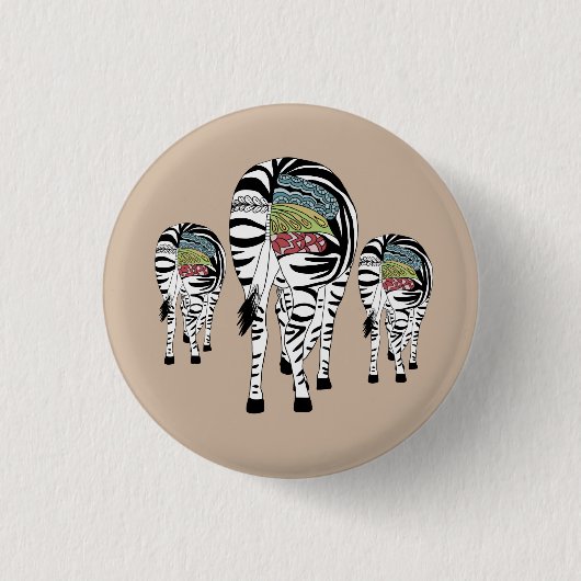 bunte Zebras 缶バッジ (正面)