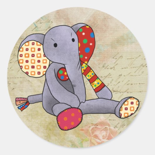Bunter Elefant ラウンドシール (正面)