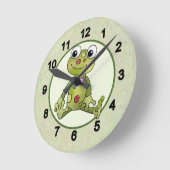 Bunter Frosch Runde Wanduhr ラウンド壁時計 (傾斜)