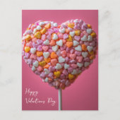 Bunter Herz Cake Pop Valentinstag ポストカード (正面)