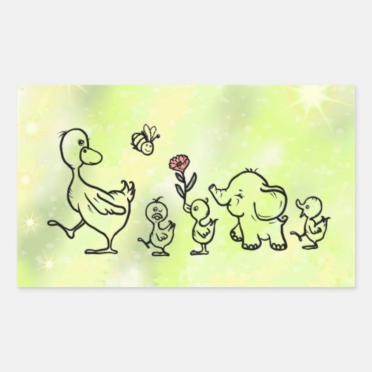 bunter Lauf  長方形シール (正面)