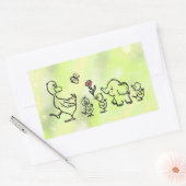 bunter Lauf  長方形シール (封筒)