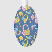 Bunter Musikmix in rosa, blau, gelb オーナメント (正面)