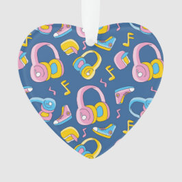 Bunter Musikmix in rosa, blau, gelb オーナメント
