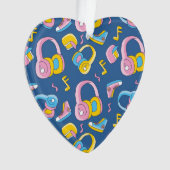 Bunter Musikmix in rosa, blau, gelb オーナメント (正面)