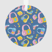 Bunter Musikmix in rosa, blau, gelb オーナメント (裏面)