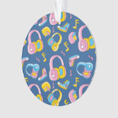 Bunter Musikmix in rosa, blau, gelb オーナメント (正面)