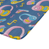 Bunter Musikmix in rosa, blau, gelb カッティングボード (角)