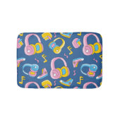 Bunter Musikmix in rosa, blau, gelb バスマット (正面)