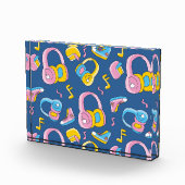 Bunter Musikmix in rosa, blau, gelb フォトブロック (右)