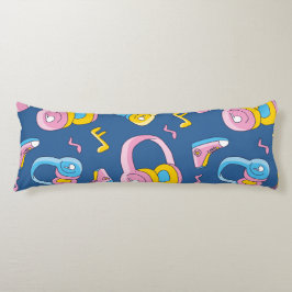Bunter Musikmix in rosa, blau, gelb ボディピロー