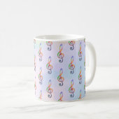 bunter Notenschlüssel   Kaffeetasse コーヒーマグカップ (正面右)