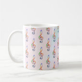 bunter Notenschlüssel   Kaffeetasse コーヒーマグカップ (左)