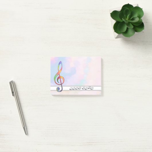 bunter Notenschlüssel Klebezettel ポストイット (オフィス)