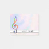 bunter Notenschlüssel Post-it Klebezettel ポストイット (正面)