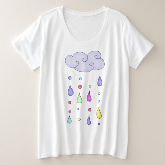 Bunter Regen プラスサイズTシャツ (デザイン正面)