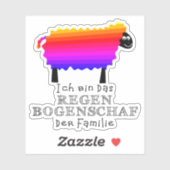 Bunter Regenbogenschaf シール (シート)