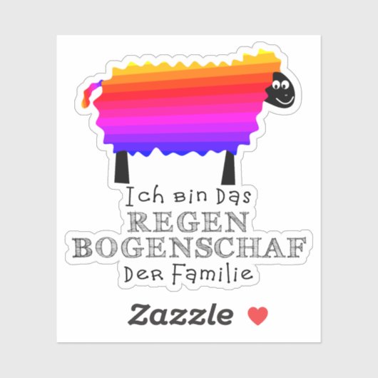 Bunter Regenbogenschaf シール (シート)