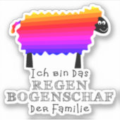 Bunter Regenbogenschaf シール (正面)
