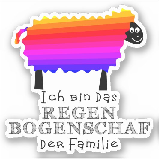 Bunter Regenbogenschaf シール (正面)