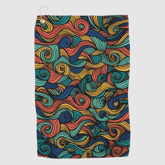 Bunters Wollmuster Paisley ゴルフタオル (正面)