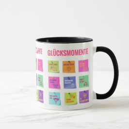 Buntes Design mit Glücksmomenten マグカップ