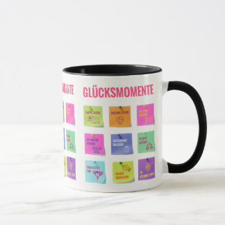 Buntes Design mit Glücksmomenten マグカップ
