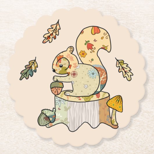 Buntes Eichhörnchen  ペーパーコースター (正面)