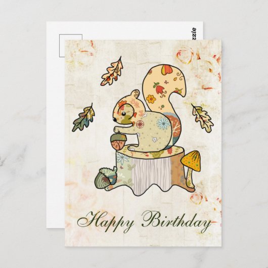 Buntes Eichhörnchen ポストカード (正面/裏面)