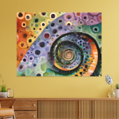 buntes Kissen キャンバスプリント (インサイチュ (リビング))