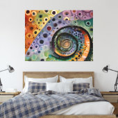 buntes Kissen キャンバスプリント (インサイチュ (寝室))