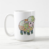 buntes Lämmchen postkarte コーヒーマグカップ (左)