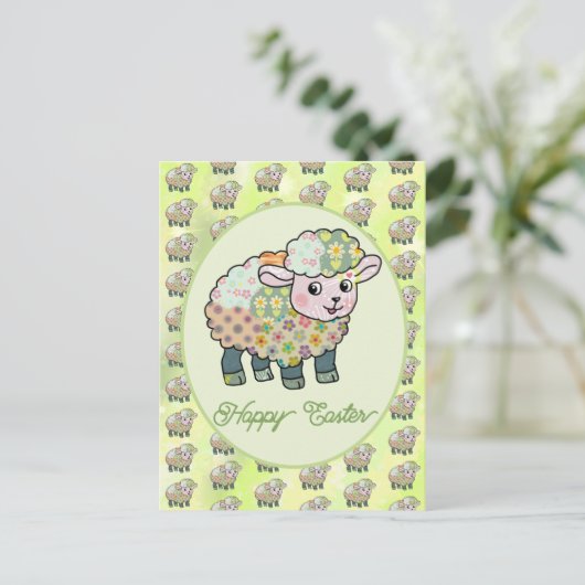 buntes Lämmchen  postkarte ポストカード (スタンド正面)