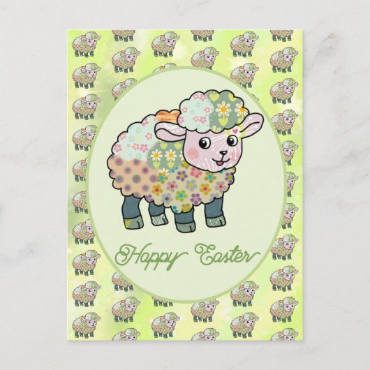 buntes Lämmchen postkarte ポストカード (正面)