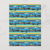 Buntes Oldtimer Citroen DS 19 Duo ポストカード (正面)