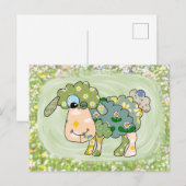 Buntes Schaf Postkarte ポストカード (正面/裏面)