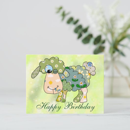 Buntes Schaf Postkarte ポストカード (スタンド正面)