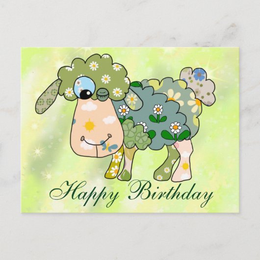 Buntes Schaf Postkarte ポストカード (正面)