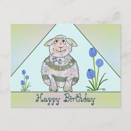 Buntes Schaf Postkarte ポストカード (正面)