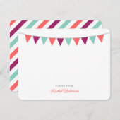 Bunting モダン Monogram Flatノートカード ノートカード (正面/裏面)