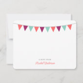 Bunting モダン Monogram Flatノートカード ノートカード (正面)