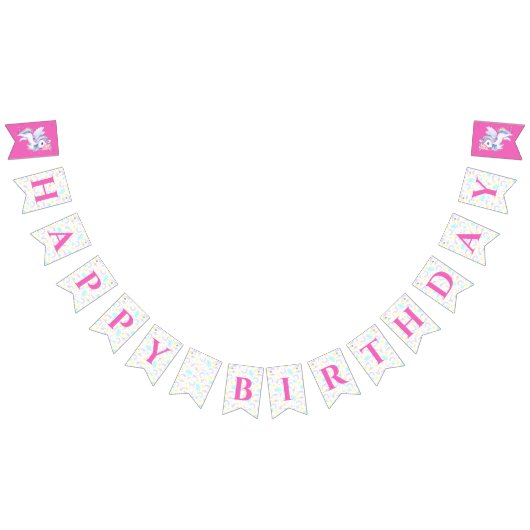 Bunting Flags Happy Birthday. バンティングフラッグ (全)