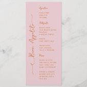 Buon Appetito Handwritten Pink Italian Menu メニュー (正面)