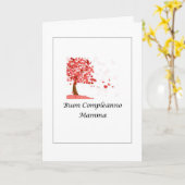 Buon Compleannoのママ-イタリア語 カード (黄色い花)