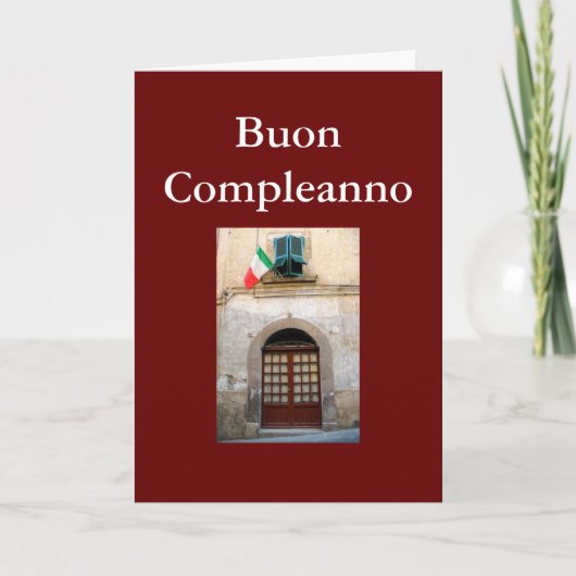 「BUON COMPLEANNO」イタリアン誕生日 カード (正面)